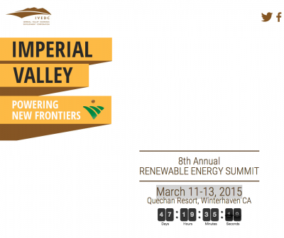 Imperial Valley Renewable Energy Summit, March 11-13, 2015