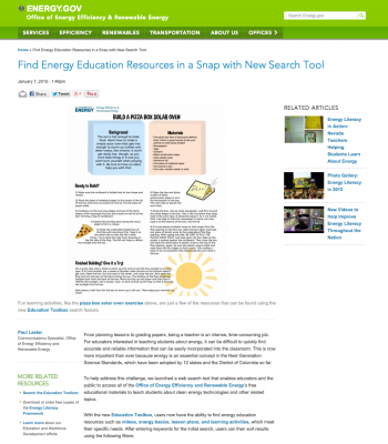 Great teaching tools on geothermal energy via U.S. DOE education platform