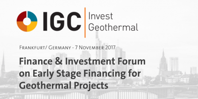 IGC Invest Geothermal – Jeotermal Finans ve Yatırım Forumu, 7 Kasım 2017