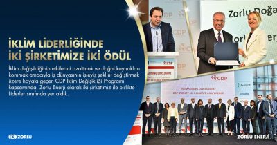 Zorlu Enerji Grubu’nun iki şirketine birden CDP Türkiye İklim Liderliği Ödülü