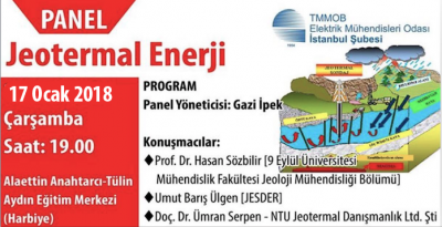 Elektrik Mühendisleri Odası İstanbul Şubesi Jeotermal Enerji Paneli 17 Ocak 2018