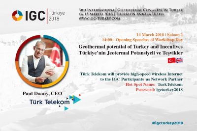 Türk Telekom’dan Jeotermale ve IGC Türkiye Kongresi’ne Destek