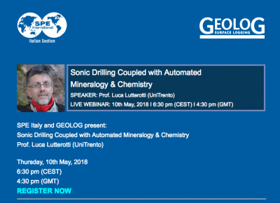 Webinar: ” Sonic Drilling Coupled with automated mineralogy and chemistry “