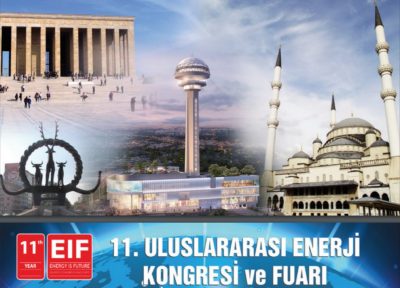 11. EIF Uluslararası Enerji Kongresi ve Fuarı 8-9 Kasım 2018’de yapılacaktır