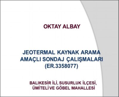 Balıkesir’de jeotermal arama sondajları başlıyor