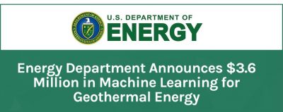 Jeotermal Enerji Teknolojileri için Makine Öğrenimi alanına 3.6 Milyon Dolar destek