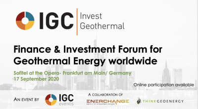 IGC Invest Jeotermal, Frankfurt / Almanya & Online – 17 Eylül 2020