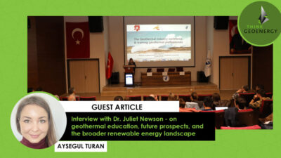 Röportaj – Dr. Juliet Newson, jeotermal eğitim ve pratik deneyim üzerine