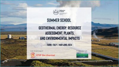 Jeotermal Enerji Yaz Okulu – Mayıs-Haziran 2024, Torino, İtalya